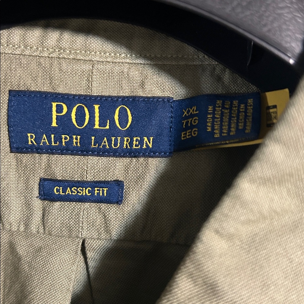 Polo by Ralph Lauren Men's Beige Button Down Shirt - Picture 2 of 3